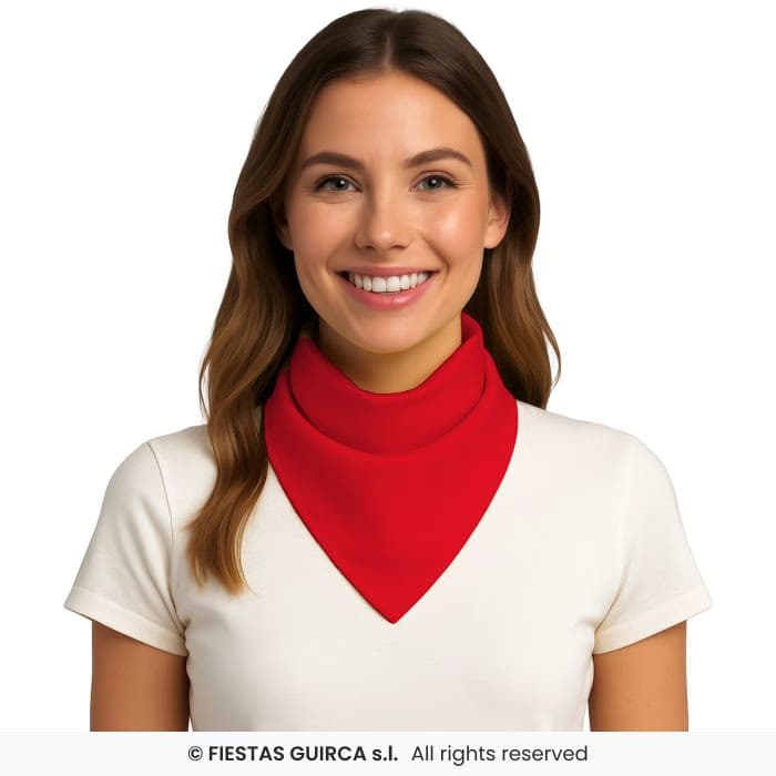 Guirca Pañuelo Rojo Adulto de color carmesí para disfraces en Dulcealmacen