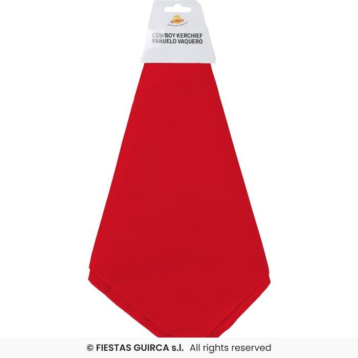 Guirca Pañuelo Rojo Adulto de color carmesí para disfraces en Dulcealmacen