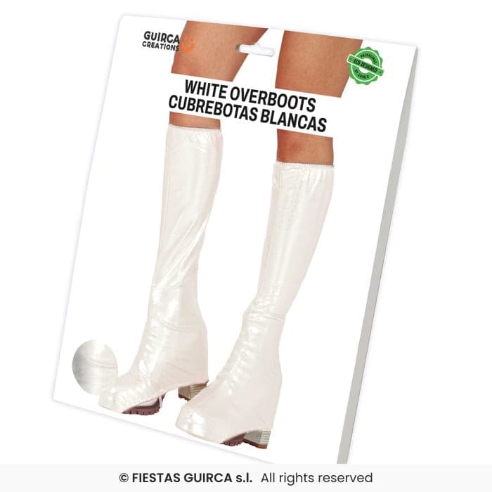 Guirca Cubrebotas Blancas de 45 cms para adulto en Dulcealmacen