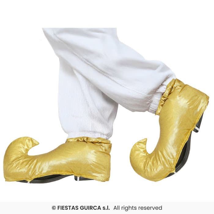 Guirca Babuchas Doradas de 35 cm tipo Aladin para disfraces orientales en Dulcealmacen