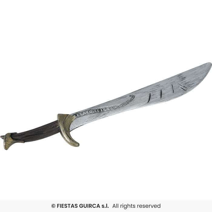 Guirca Espada Elfo 68 cm espada de juguete metalizada para disfraz en Dulcealmacen