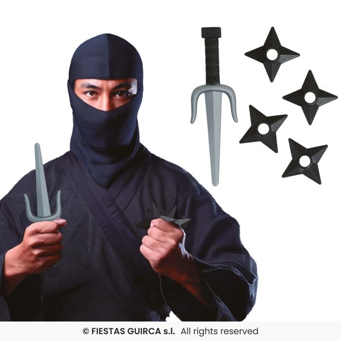 Guirca Set Ninja 5 Pcs armas de juguete de plastico para disfraz en Dulcealmacen