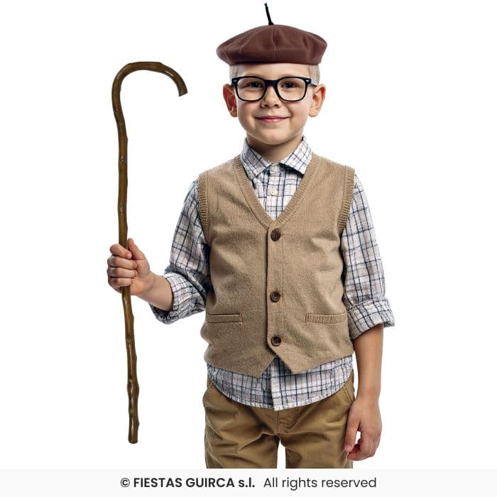 Guirca Baston Madera Abuelo 65 cm garrota infantil efecto madera en Dulcealmacen