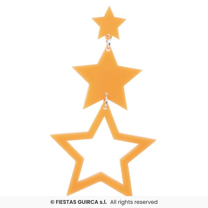 Guirca Pendientes Estrellas Neón Surtidos para fiestas en Dulcealmacen
