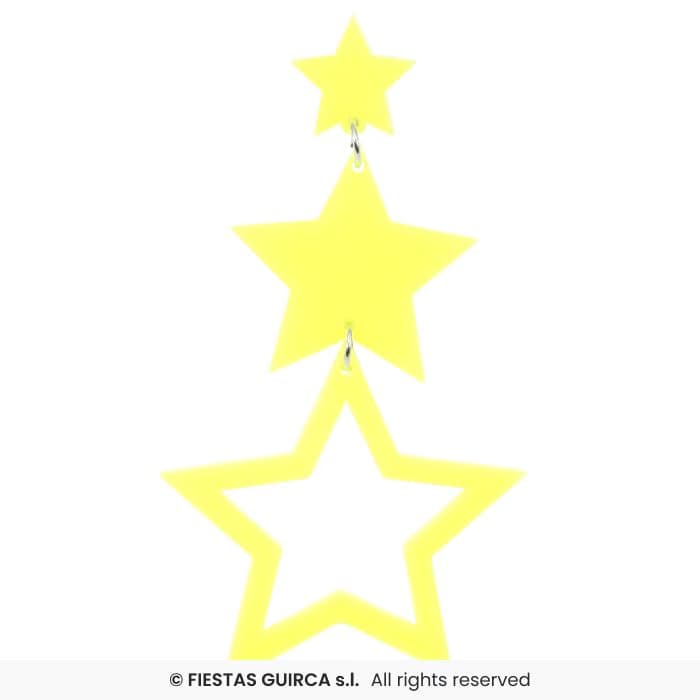 Guirca Pendientes Estrellas Neón Surtidos para fiestas en Dulcealmacen