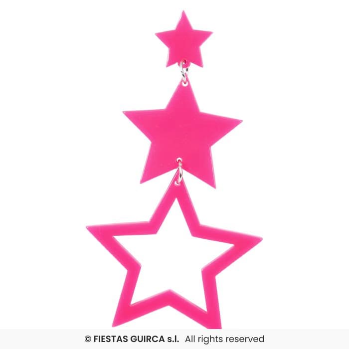 Guirca Pendientes Estrellas Neón Surtidos para fiestas en Dulcealmacen