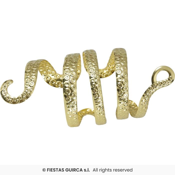 Guirca Brazalete Rígido Serpiente accesorio de metal dorado para disfraz en Dulcealmacen
