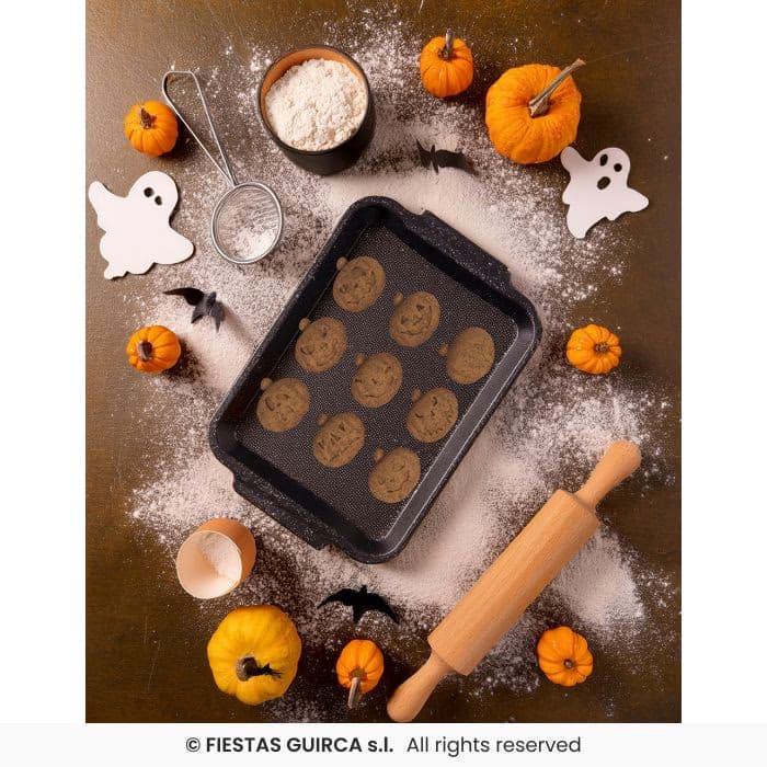 Guirca Molde Silicona 9 Calabazas de color naranja para repostería de Halloween en Dulcealmacen