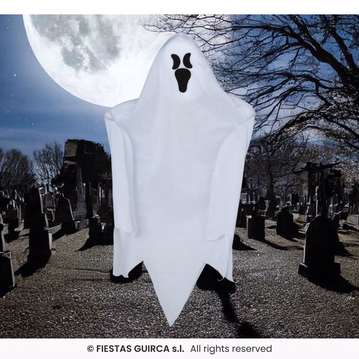 Guirca Colgante Fantasma decorativo de tela blanca para Halloween en Dulcealmacen