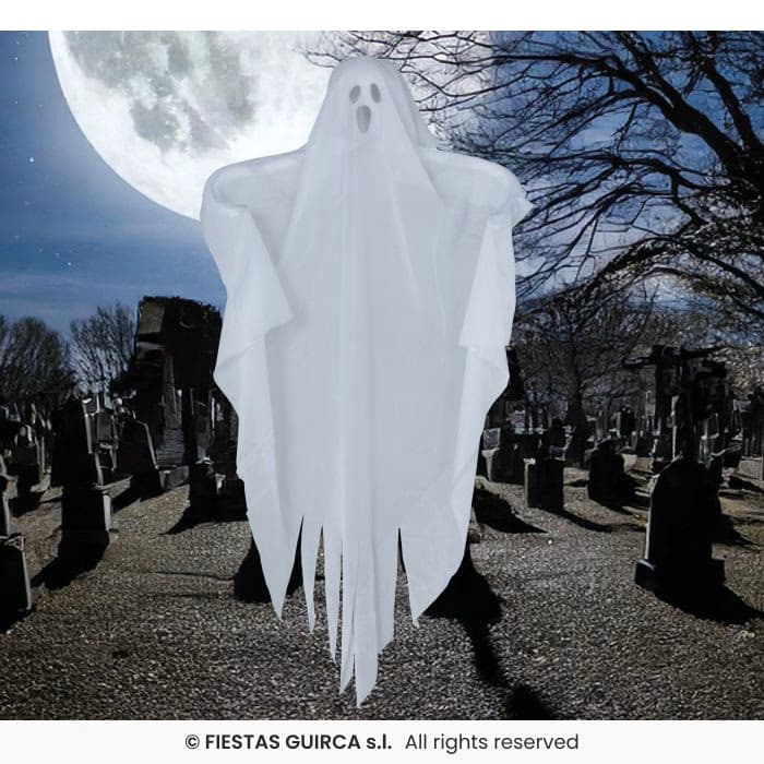 Guirca Colgante Fantasma decorativo de tela blanca para Halloween en Dulcealmacen