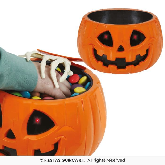 Guirca Bol Calabaza Luz Sonido interactivo de 15 cm en Dulcealmacen