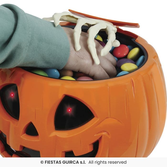 Guirca Bol Calabaza Luz Sonido interactivo de 15 cm en Dulcealmacen