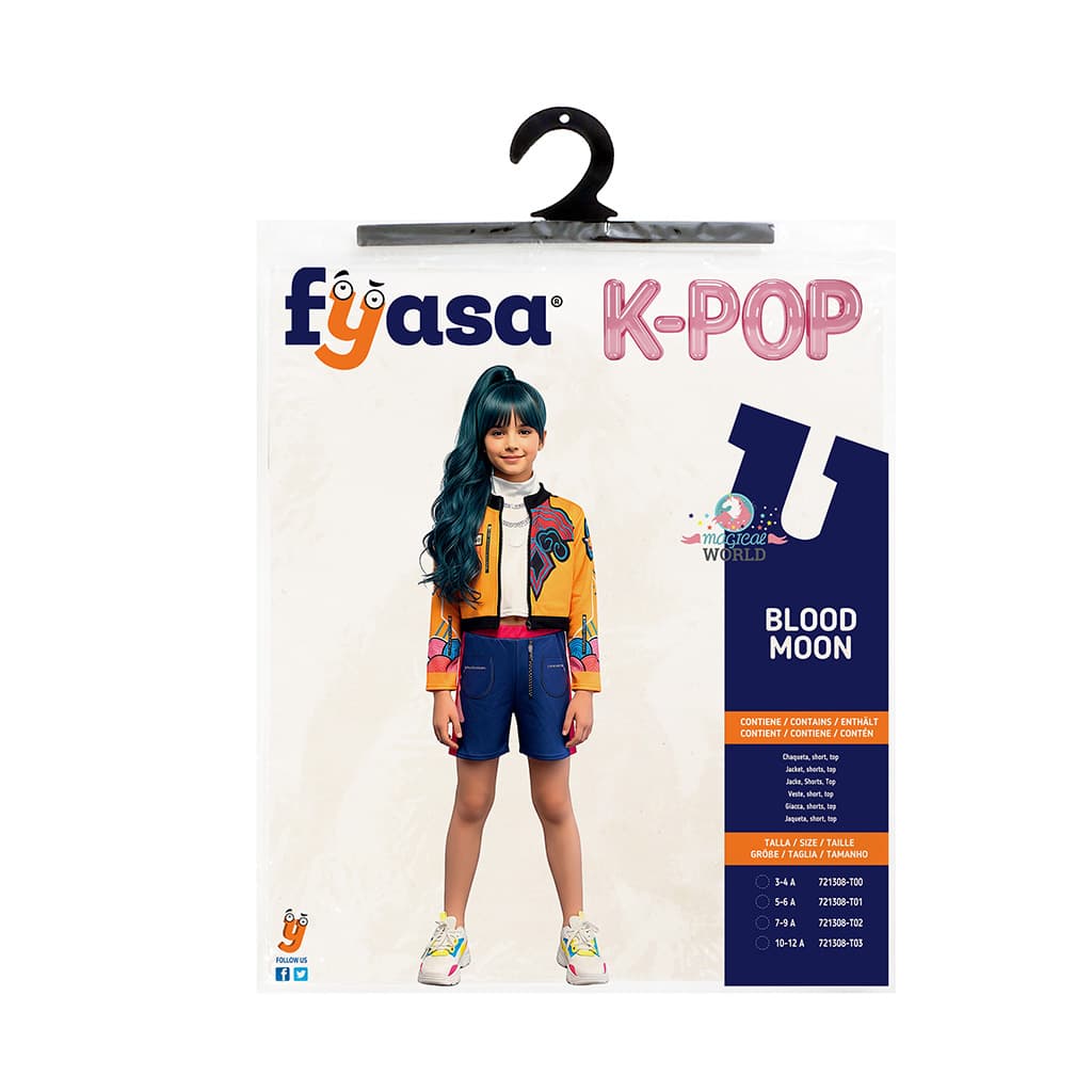 Disfraz K-Pop Blood Moon Infantil - Estilo Urbano Coreano