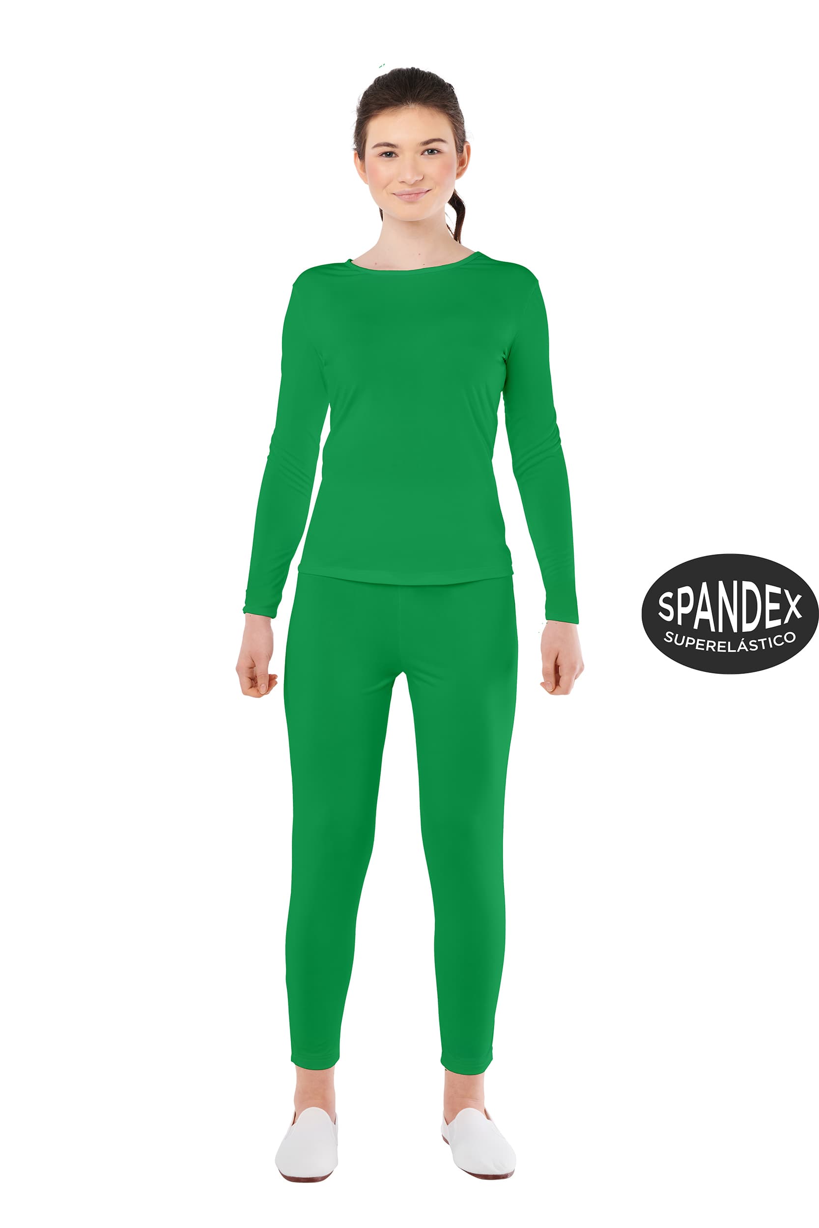 Kimokaweii disfraz  t-m/l  maillot verde 2 pzas mujer spandex