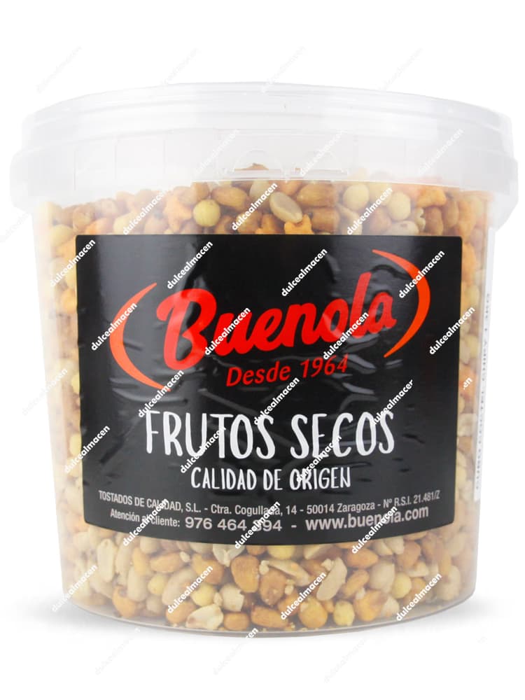 Cubo de 1,3kg de Cóctel de frutos secos Chipy de la marca Buenola en Dulcealmacen
