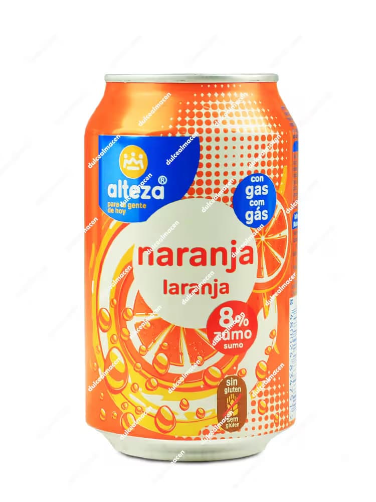Lata de Refresco de Naranja Alteza 33 cl con 8% de zumo - Dulcealmacen