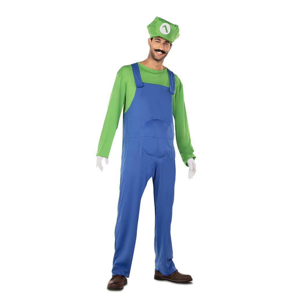 Disfraz de Fontanero Verde Talla 4 - Disfraz Infantil de Videojuegos