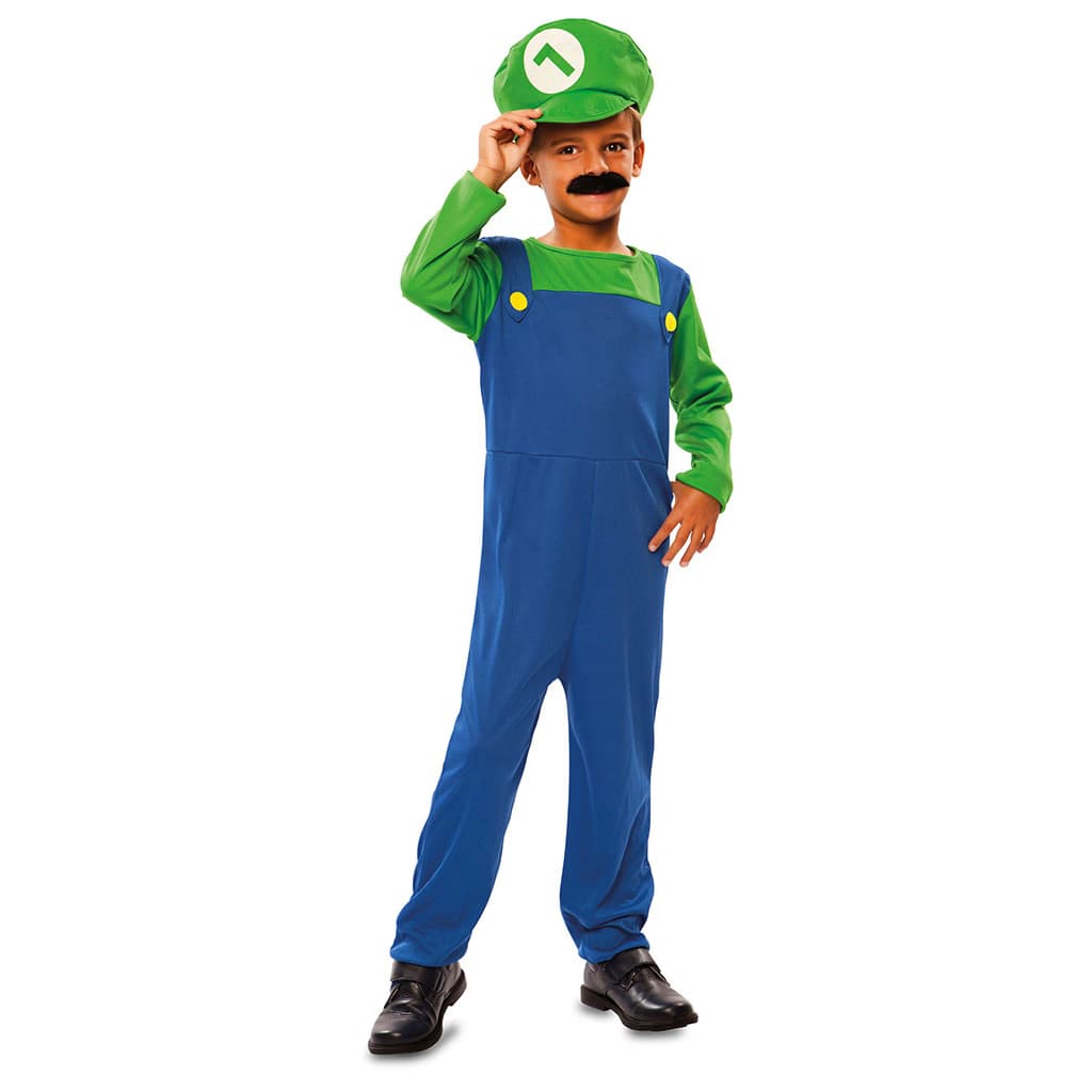 Disfraz de Fontanero Verde Talla 3 - Disfraz Infantil de Personaje de Videojuegos