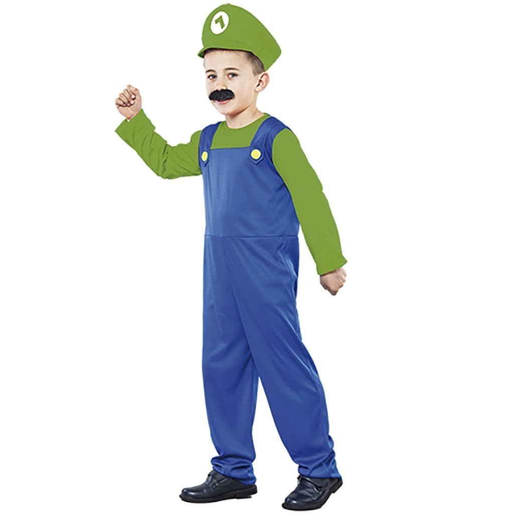 Disfraz de Fontanero Verde Talla 2 - Disfraz Infantil de Videojuegos