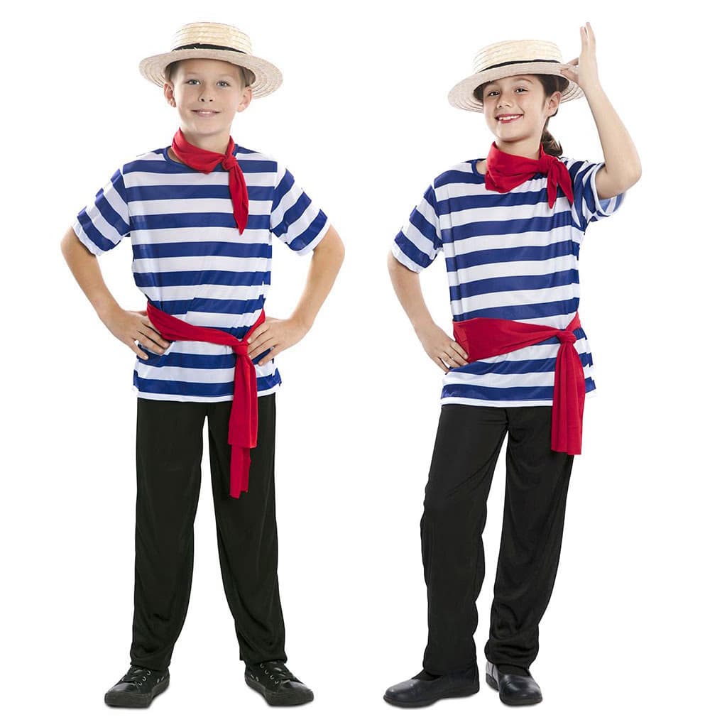 Disfraz de Gondolero Infantil Talla 3 años - Estilo Veneciano Unisex