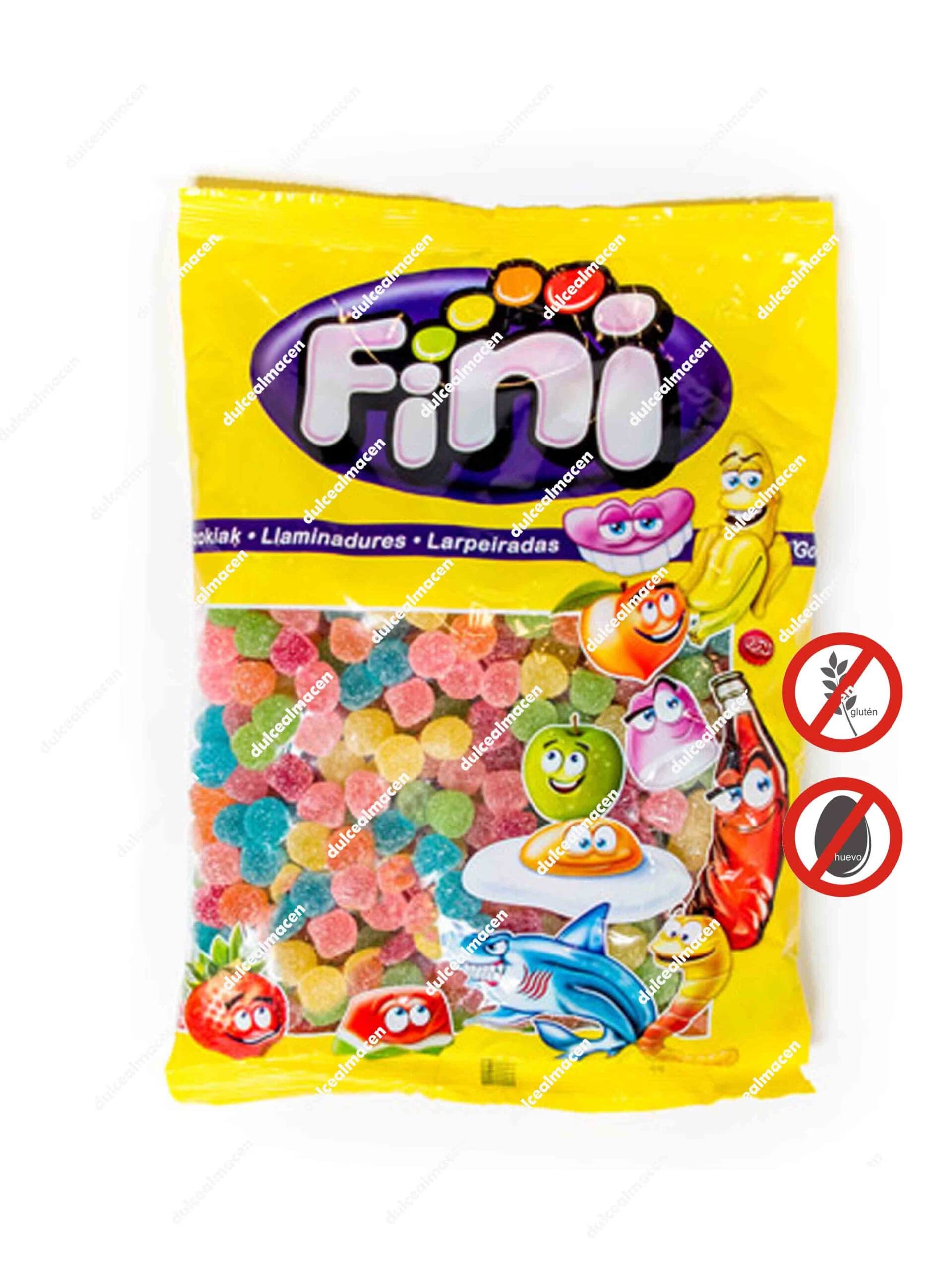 Fini Lágrimas 1 kg bolsa de golosinas de goma multicolor con forma de lagrima sin gluten en Dulcealmacen