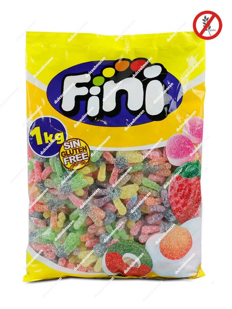 Fini Pulpos Pica 1 kg bolsa de golosinas de goma ácidas con forma de pulpo en Dulcealmacen