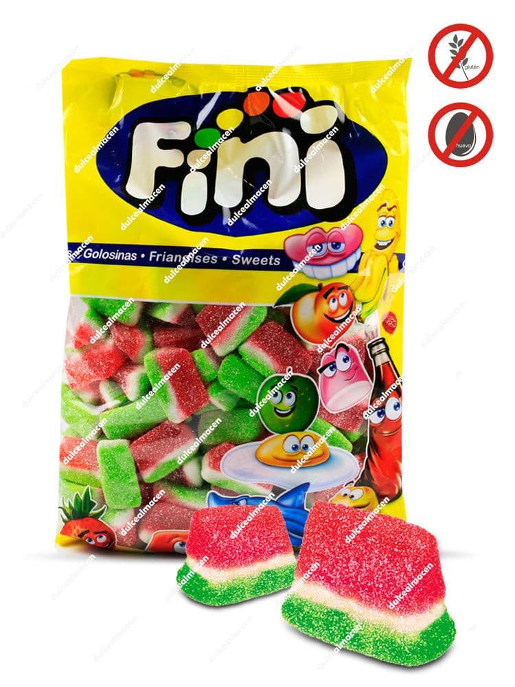 Fini Tajadas Sandía 1 kg bolsa de golosinas de goma con forma de tajada de sandía en Dulcealmacen