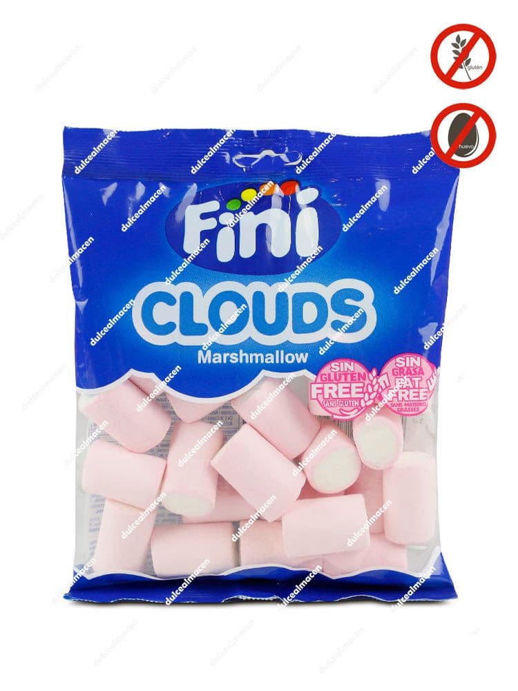 Fini 100 g Nubes Clouds bolsa de marshmallows esponjosos rosa y blanco en Dulcealmacen