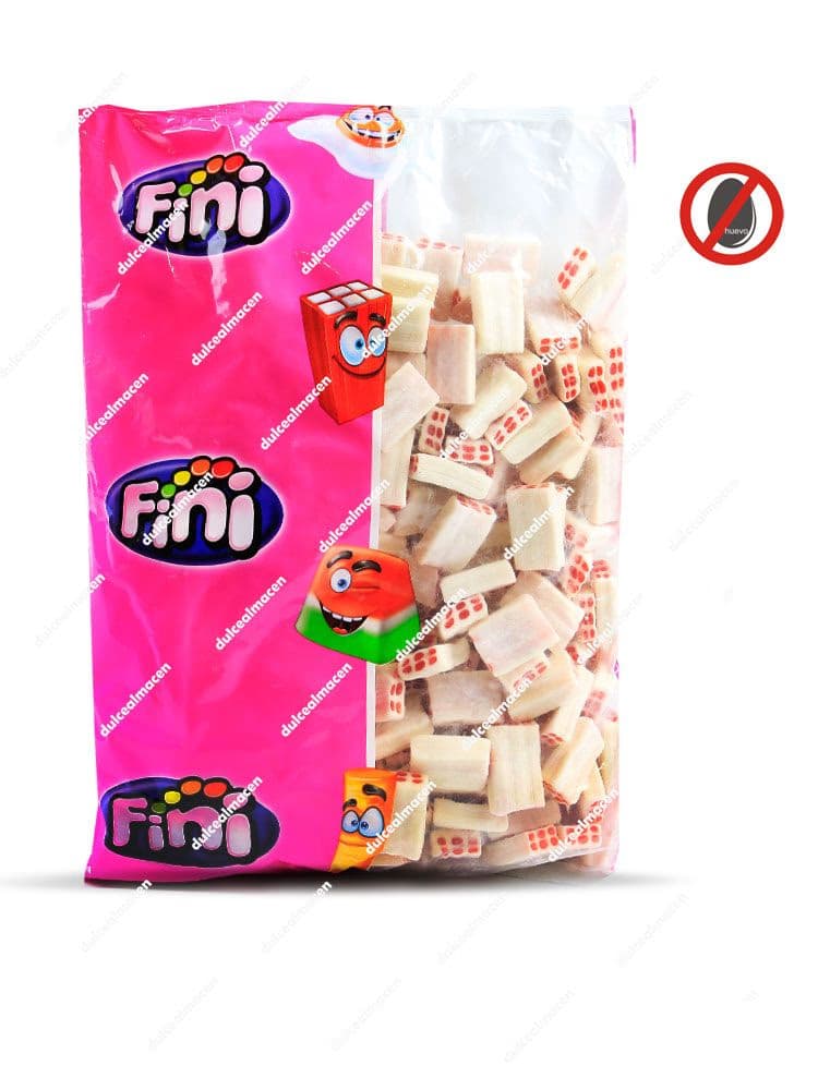Fini Ladrillos Blancos Nata 250 uds bolsa de regaliz taco blanco relleno de crema en Dulcealmacen