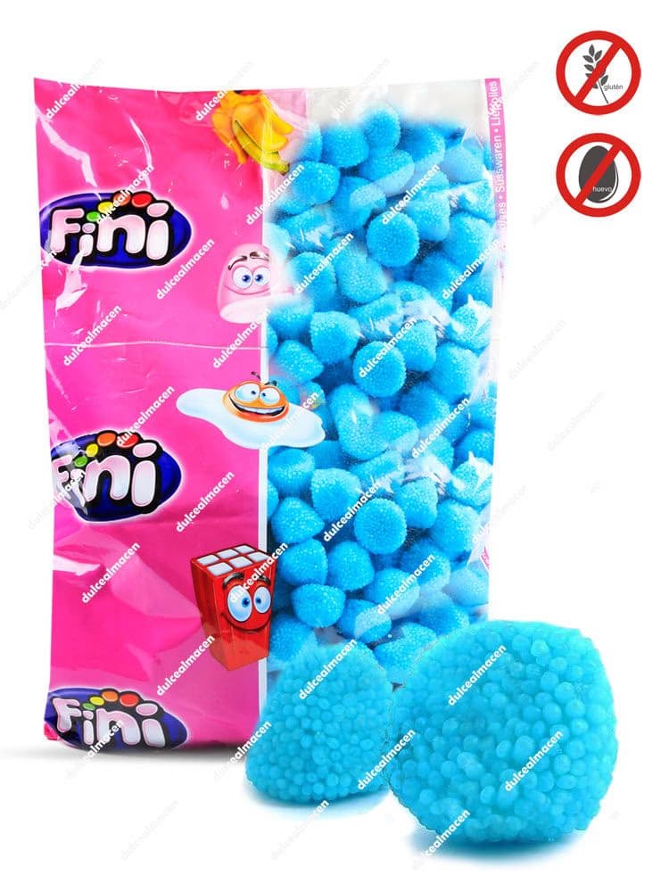 Fini Pitufinis 250 uds bolsa de gominolas de espuma de color azul en Dulcealmacen