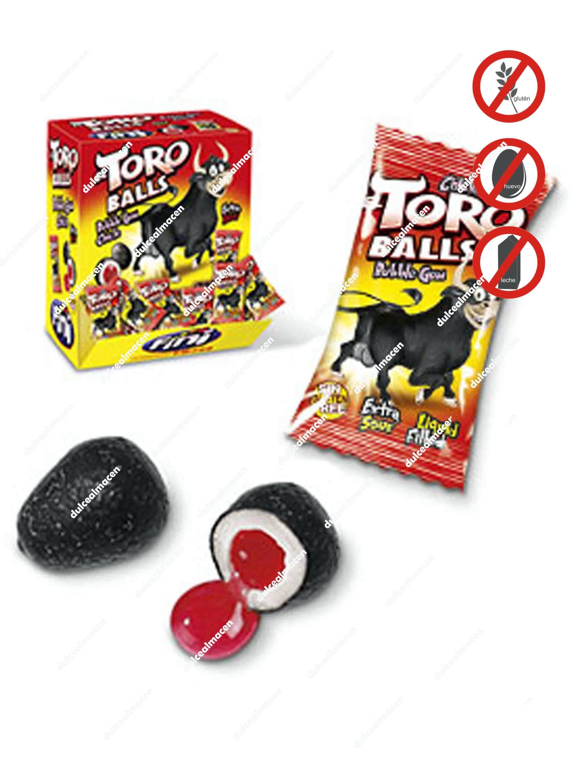 Fini Boom Huevos de Toro 200 uds caja de chicles rellenos ácidos en Dulcealmacen