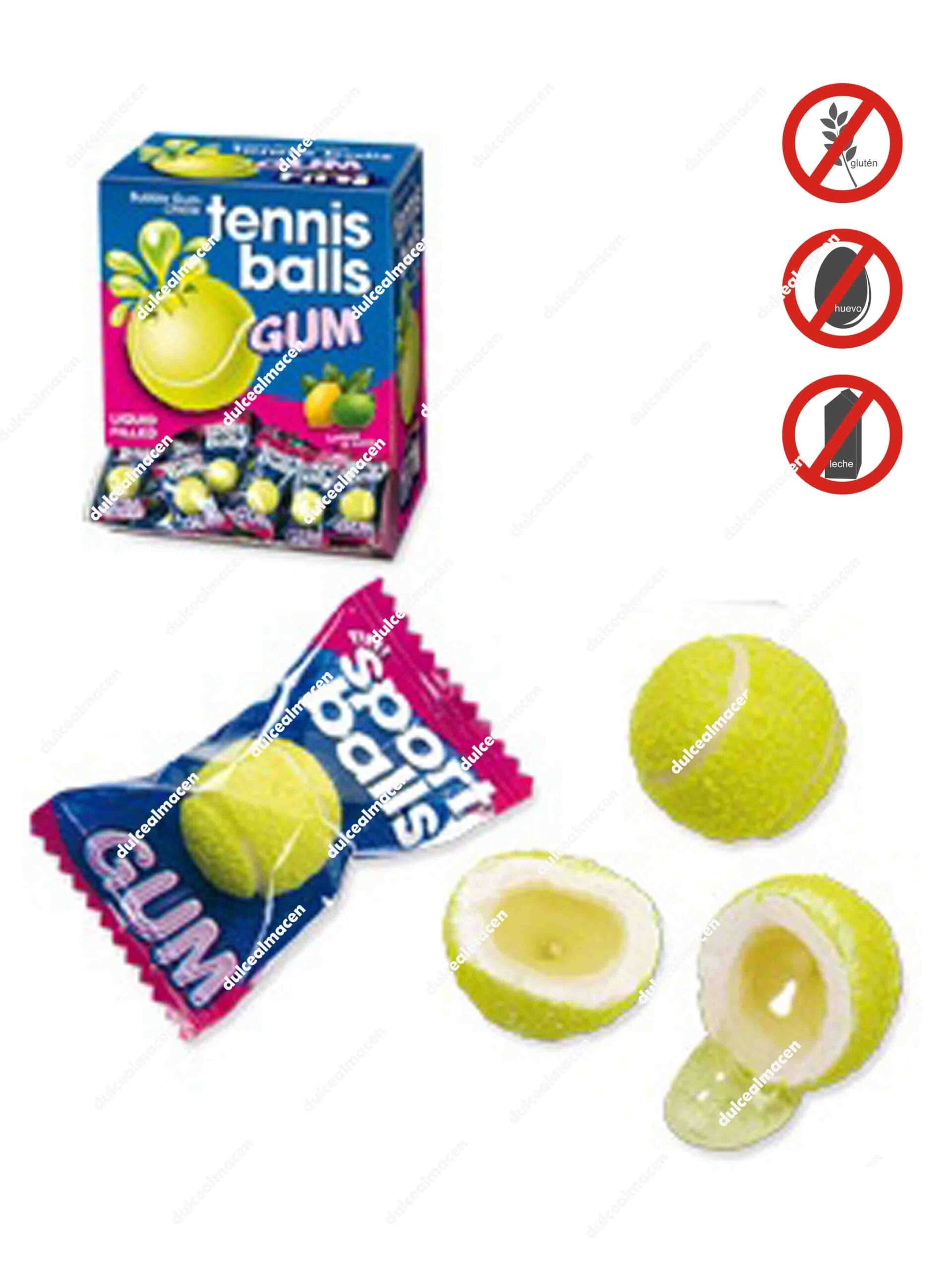 Fini Boom Pelotas Tenis 200 uds caja de chicles rellenos en Dulcealmacen