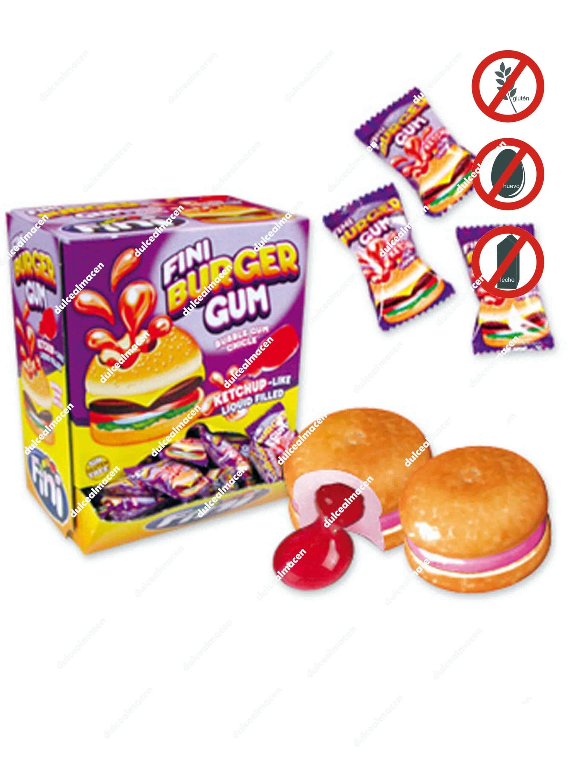 Fini Burger Gum 200 uds caja expositora - Dulcealmacen