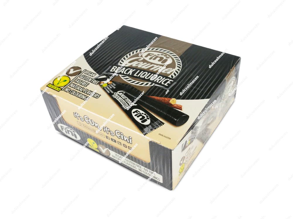 Fini Gourmet Regaliz Negro 32 uds caja de golosinas en Dulcealmacen