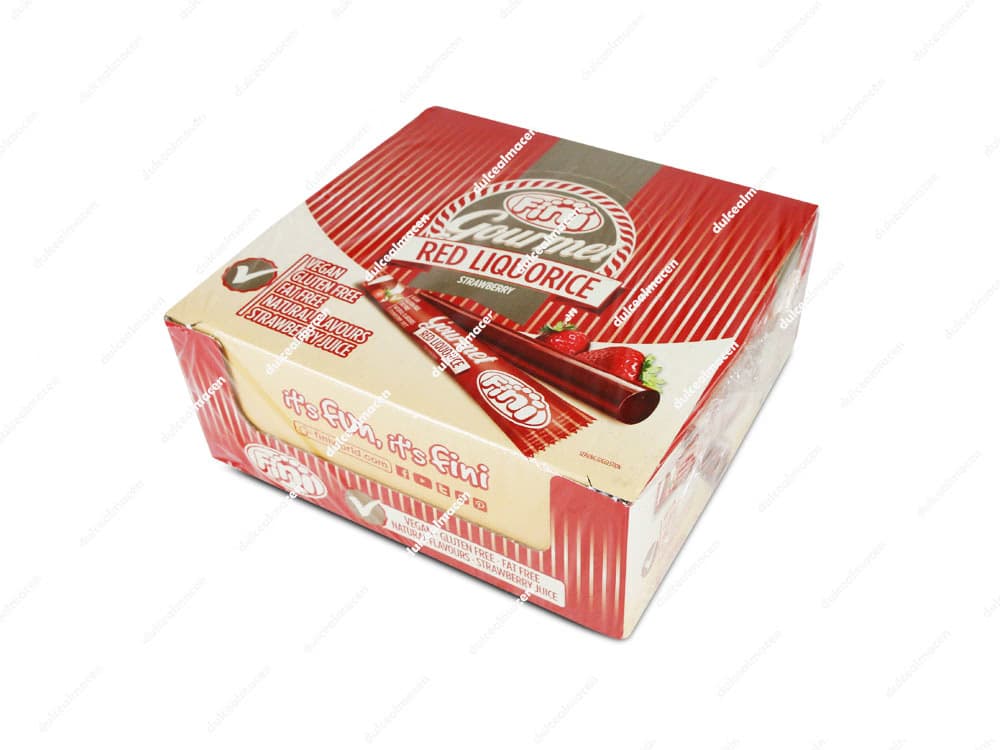 Fini Gourmet Regaliz Rojo 32 uds en caja de presentación - Dulcealmacen