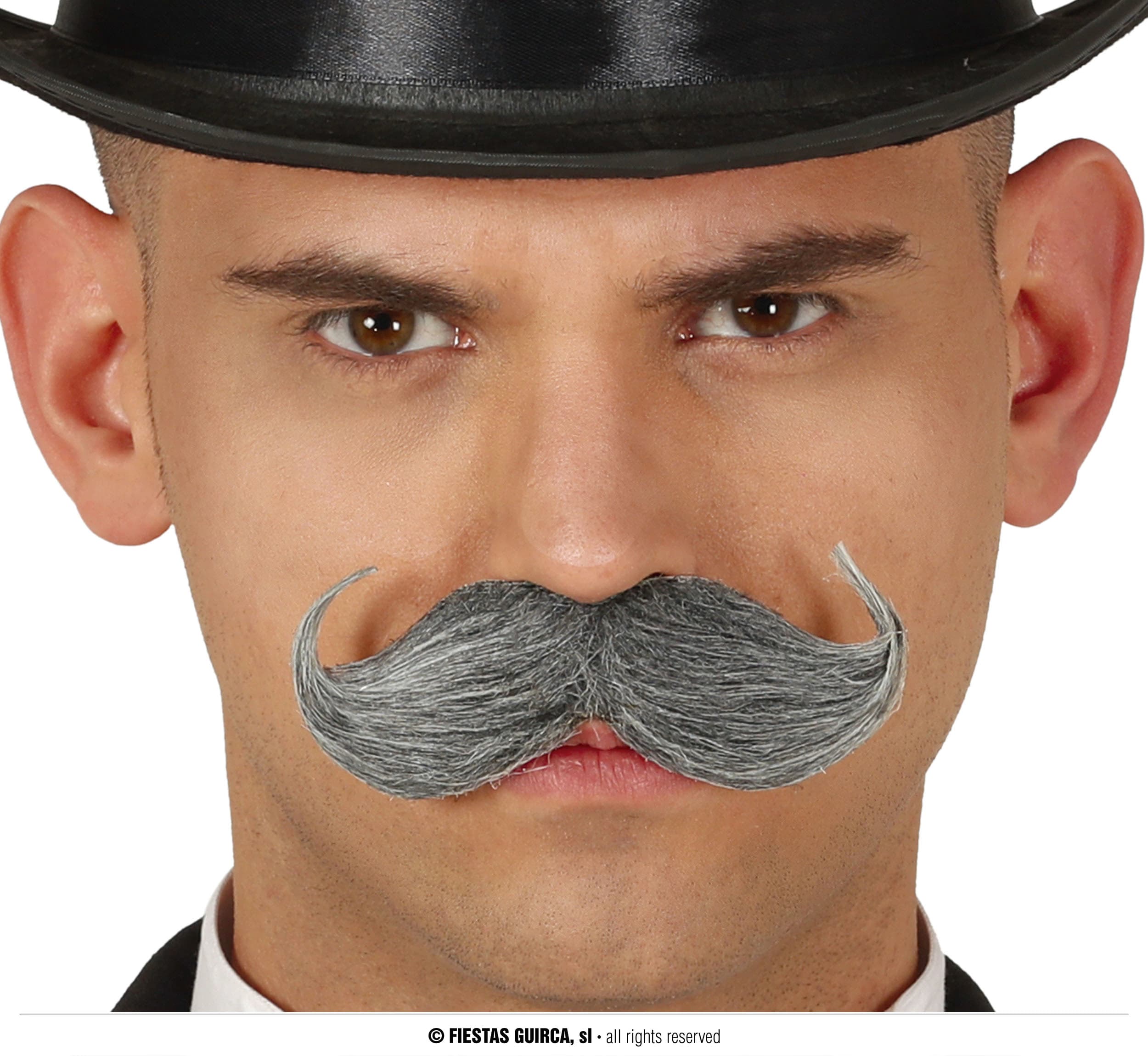 GU bigote ingles gris