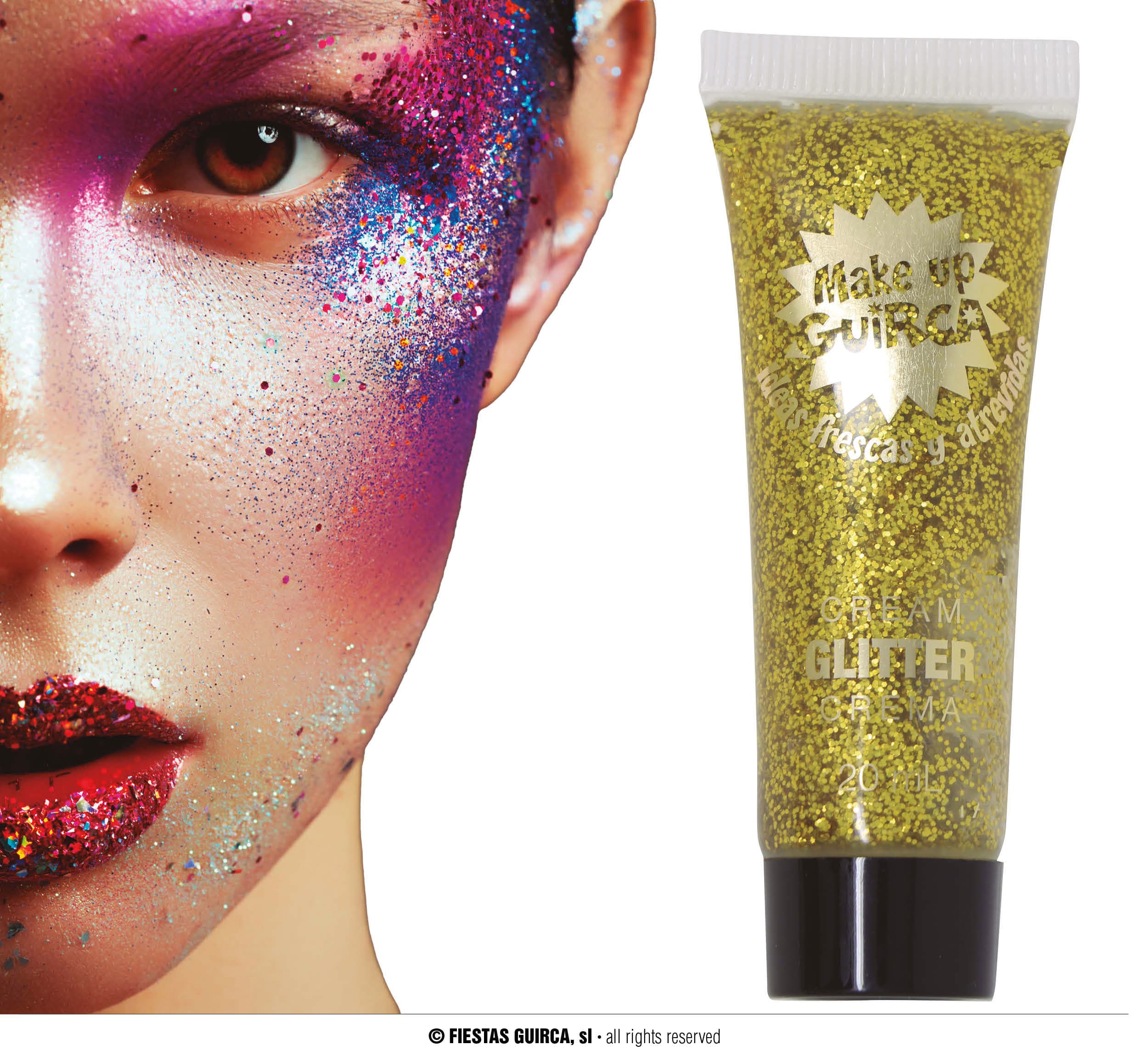 GU tubo maquillaje en crema glitter, oro, 20 ml