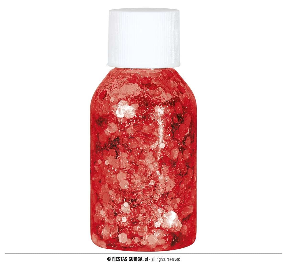 GU bote glitter en gel rojo