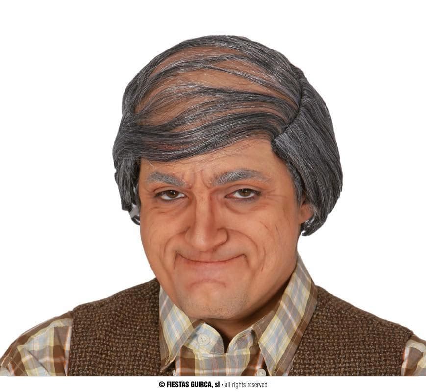 GU calva con pelo gris
