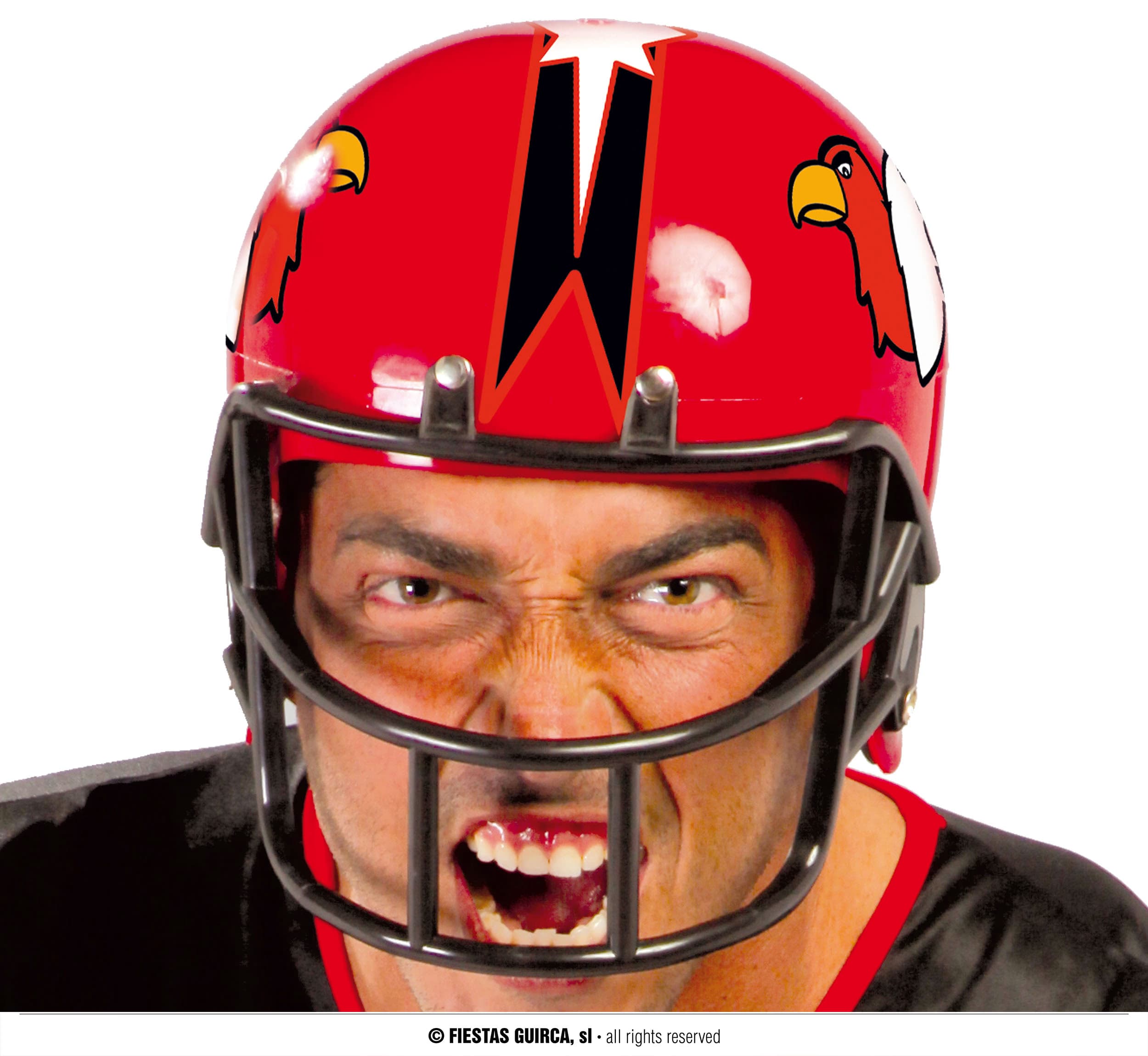 GU casco futbol americano rojo