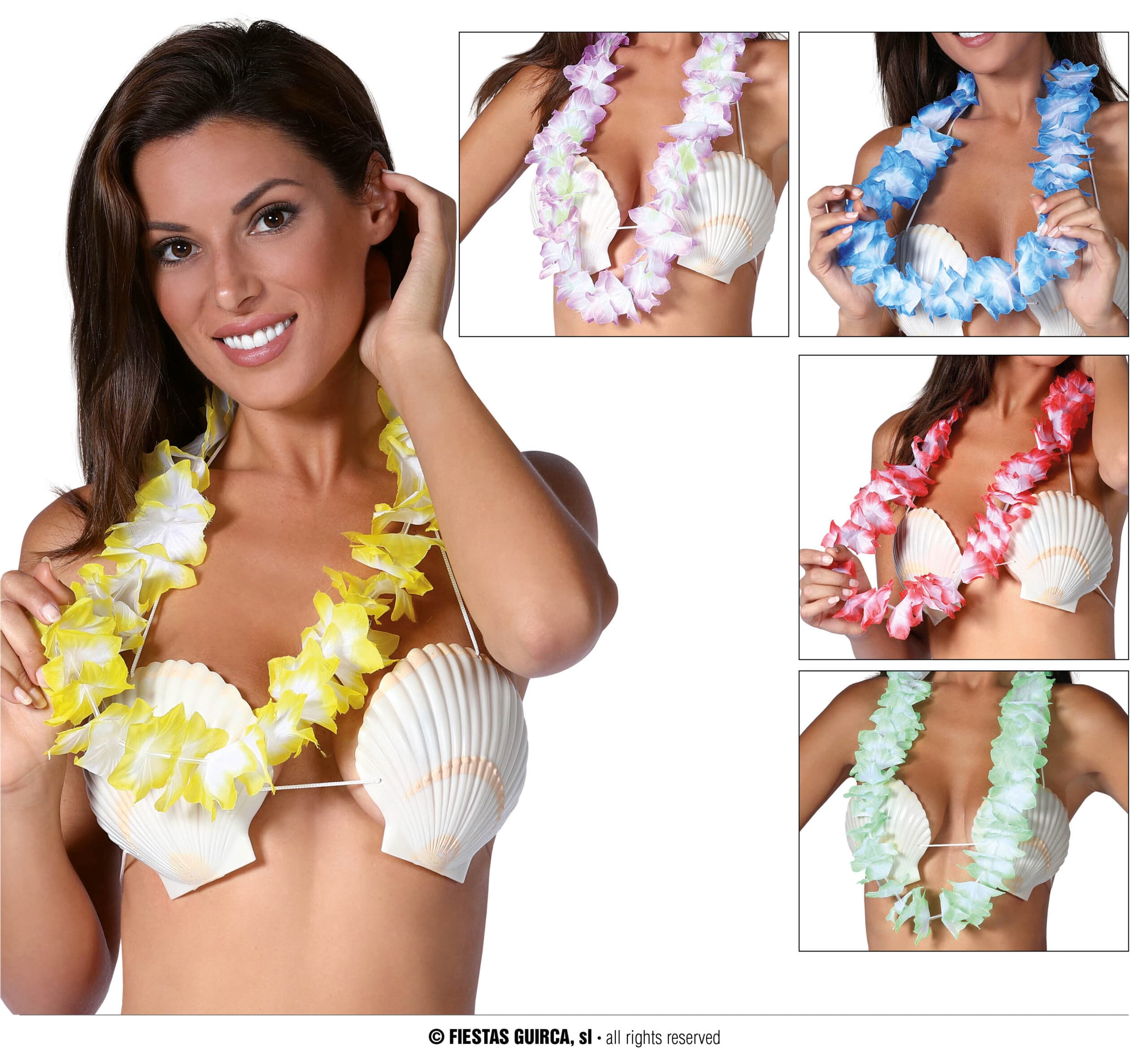 GU collar hawaiano surtido