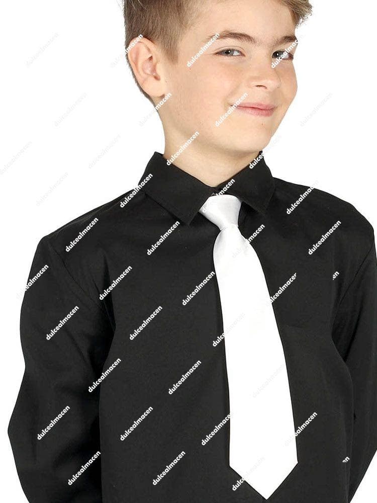 GU corbata blanca 30 cms infantil
