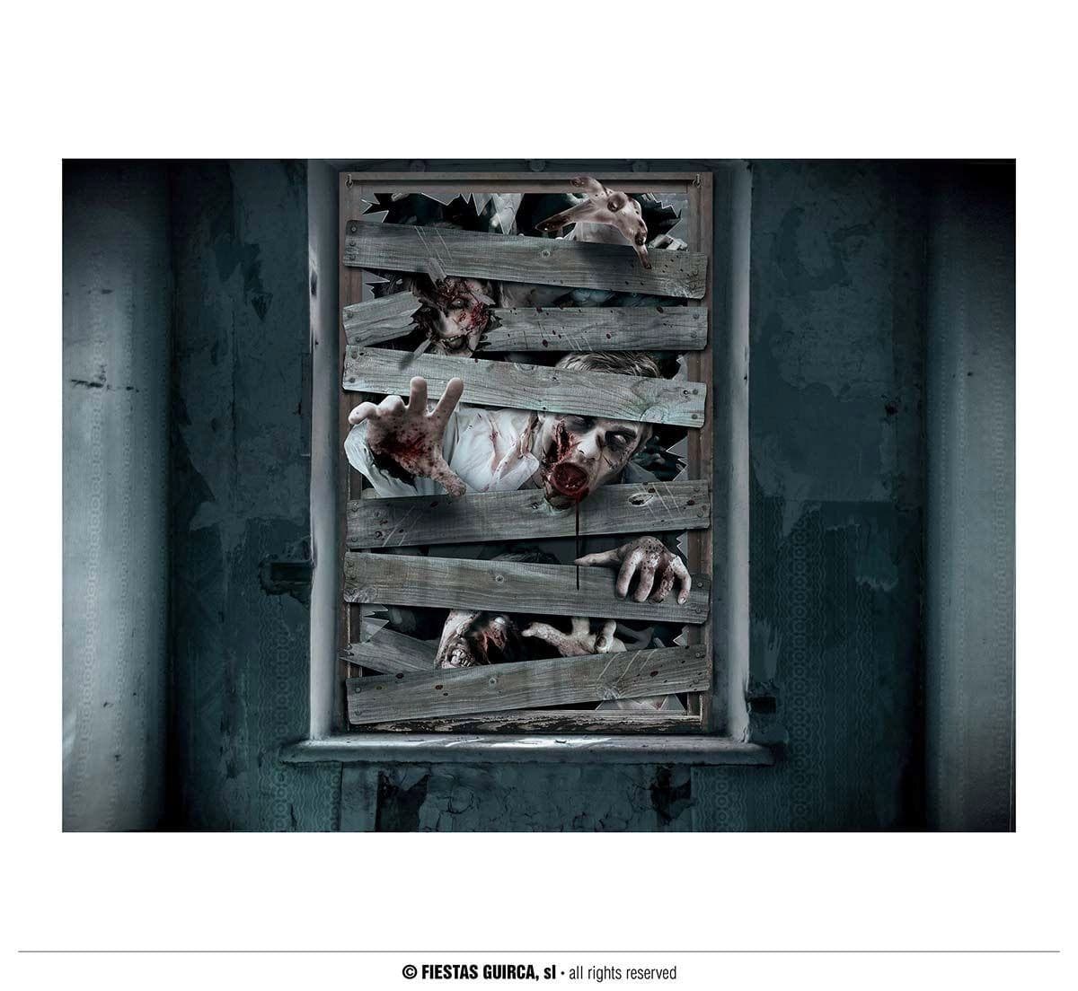 GU decoracion window zombies 80x120 cms