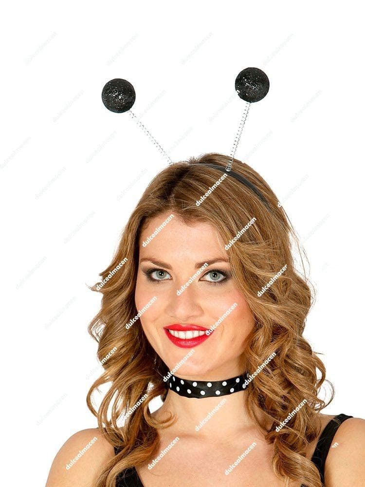 GU diadema bolas escarcha negra