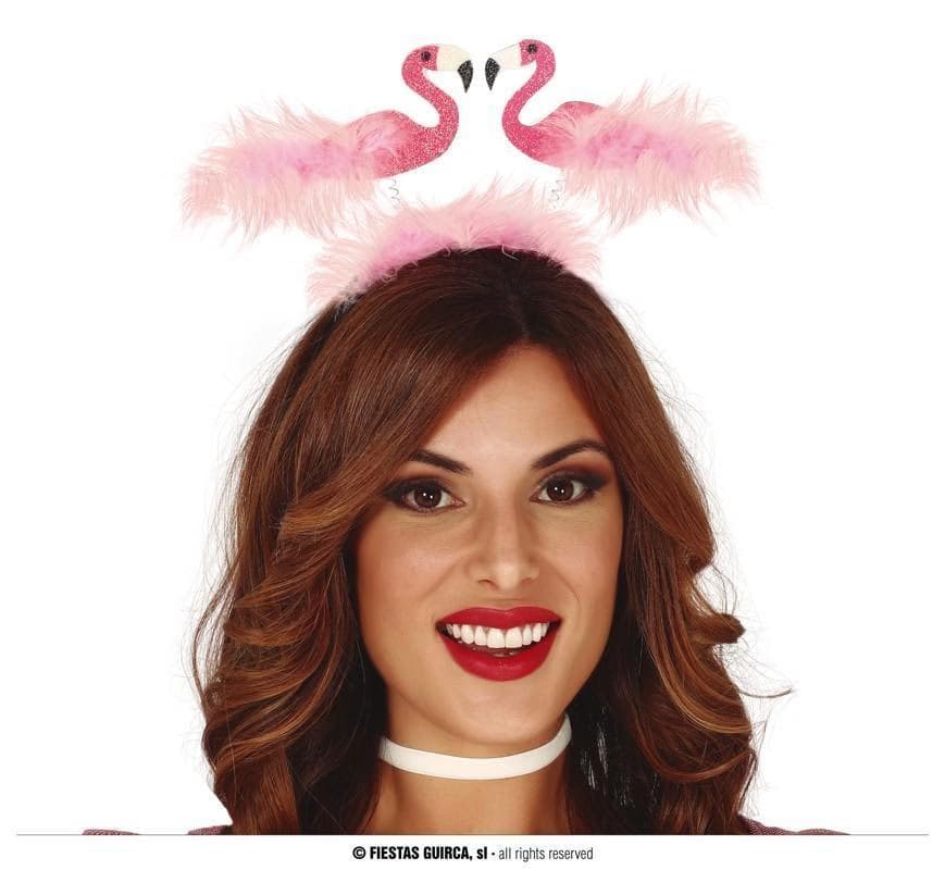 GU diadema flamencos con plumas
