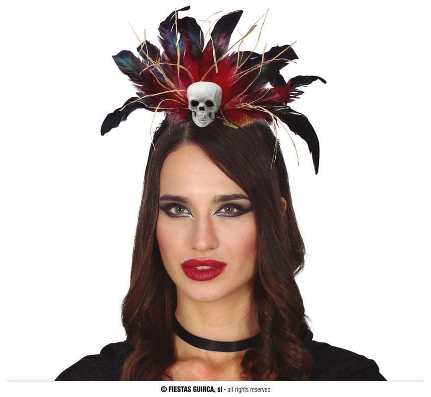 GU diadema plumas