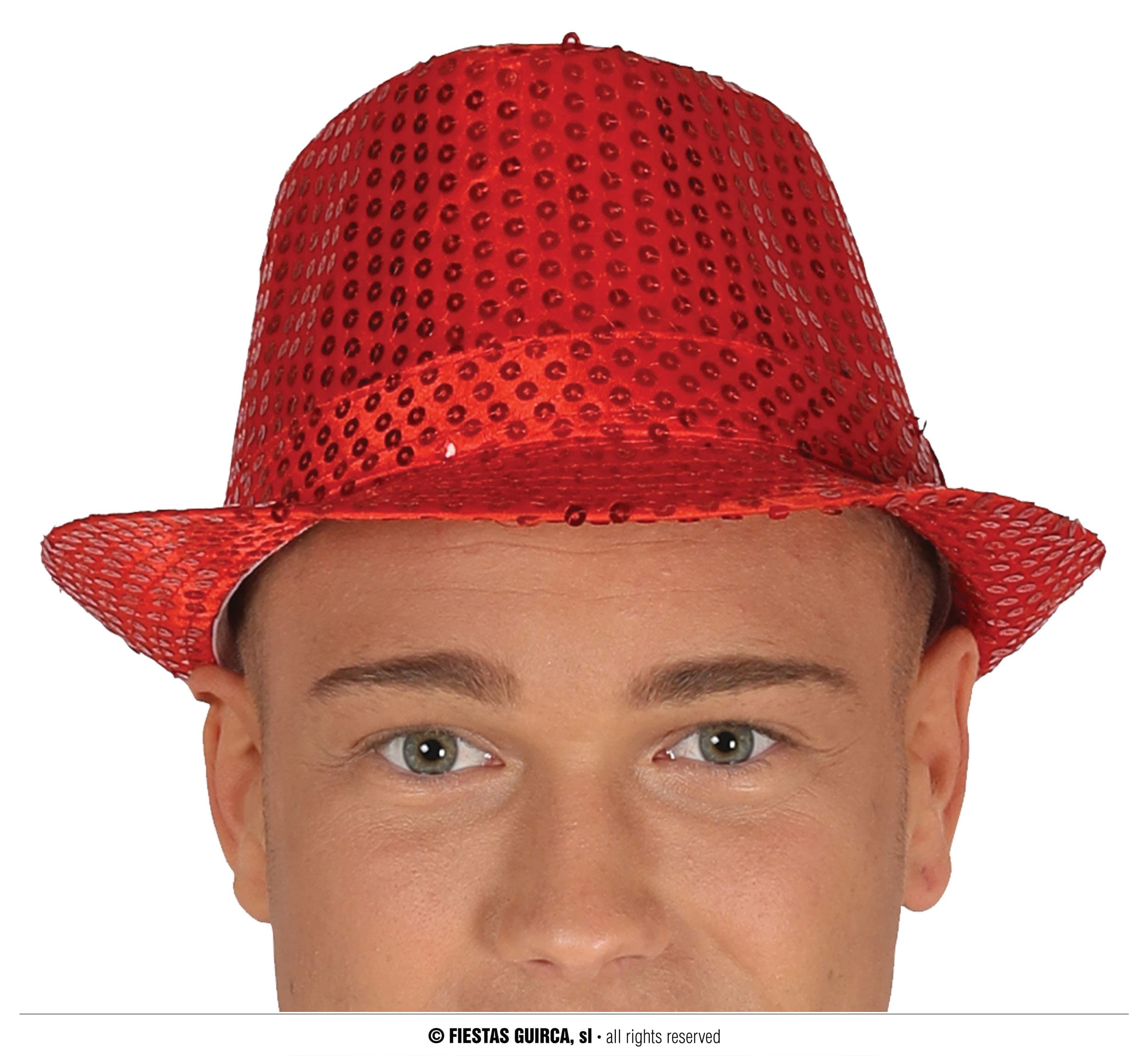 GU gorro gangster lentejuelas rojo