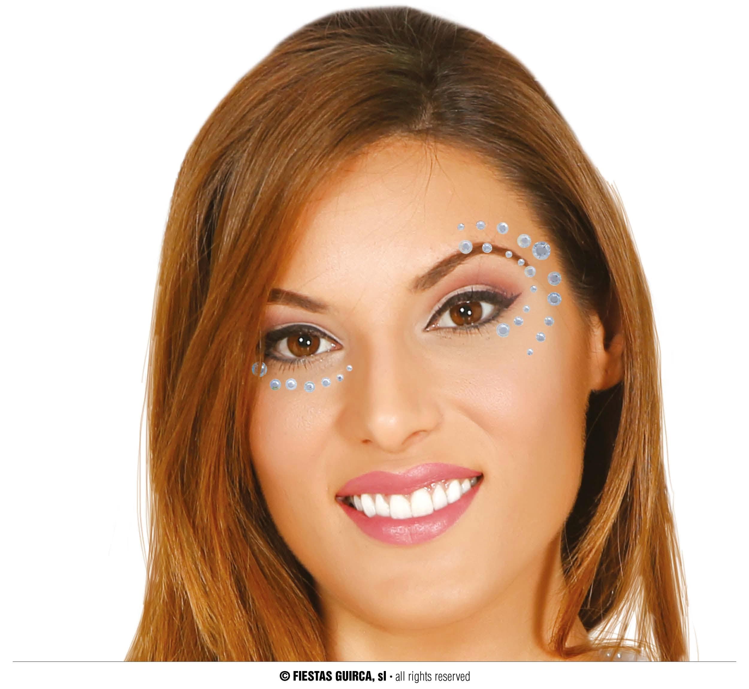 GU joyas faciales adhesivas plata