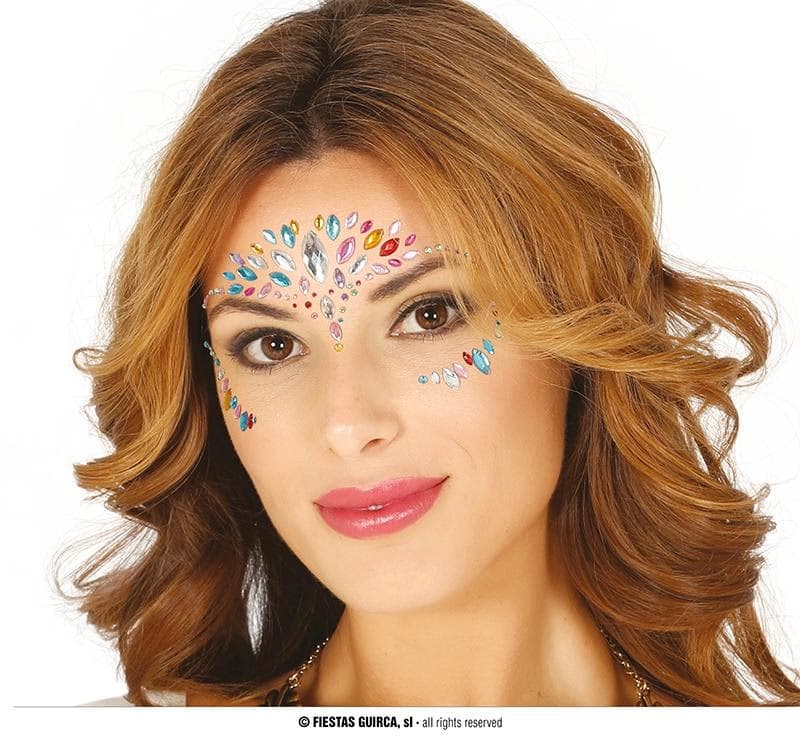 GU joyas faciales adhesivas colores
