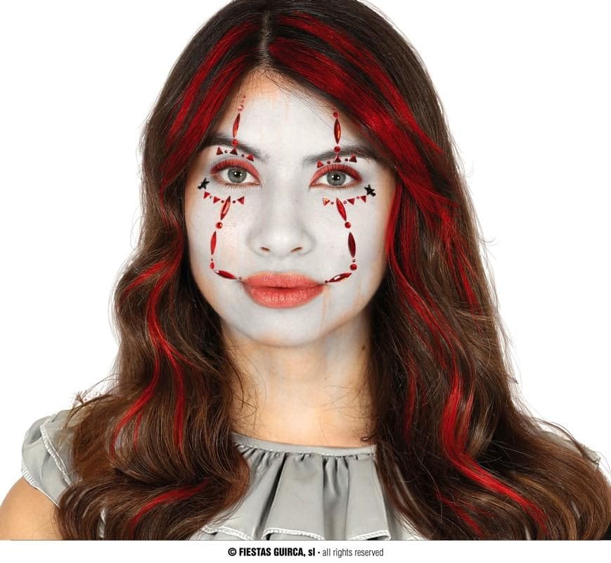 GU joyas faciales adhesivas payaso